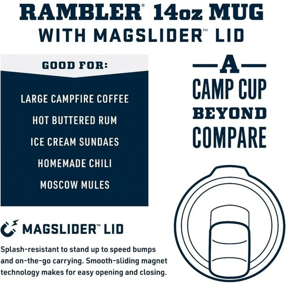 YETI Rambler 14oz Mug, Vacuum Insulated, Stainless Steel with Lid; seafoam green - Picture 7 of 8